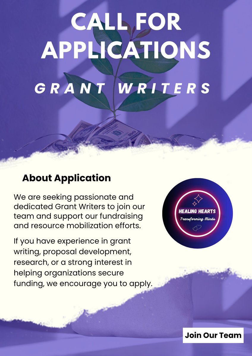 Healingheartske's tweet photo. Words have the power to unlock opportunities. As a grant writer, you'll help transform ideas into funded projects that create lasting change in our communities.

If you're passionate about writing, research, and making a meaningful impact, we'd love to have you join our team. https://t.co/O1EHolc5xE