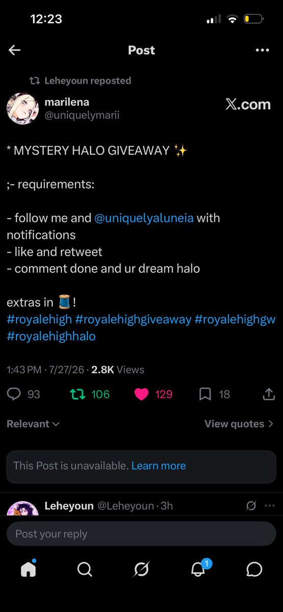 Just_Reading00's tweet photo. @uniquelymarii @Leheyoun @uniquelyaluneia Done! my dream halo has to be the moonlight halo or the glacial halo🥹 https://t.co/8ABVYxvElK