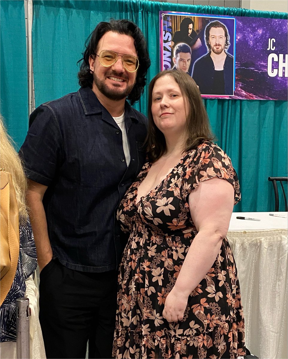 chasezslioness's tweet photo. Thinking about how sweet JC was and reassuring especially when I almost went the wrong way out of the photo op area 🥰 https://t.co/Ug65qqPEEl
