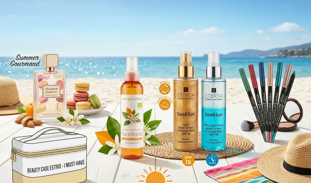 pietromit's tweet photo. Beauty Case Estivo: I Must-Have per Pelle, Capelli e Make-Up 
Costumi, pinne e occhiali! Prepariamo il beauty case con i migliori prodotti per vivere l’estate in bellezza! Protezioni solari, mist profumate, fragranze e accessori per il make-up. https://t.co/hVJ48y3jk6 https://t.co/Vv9LATzGGS