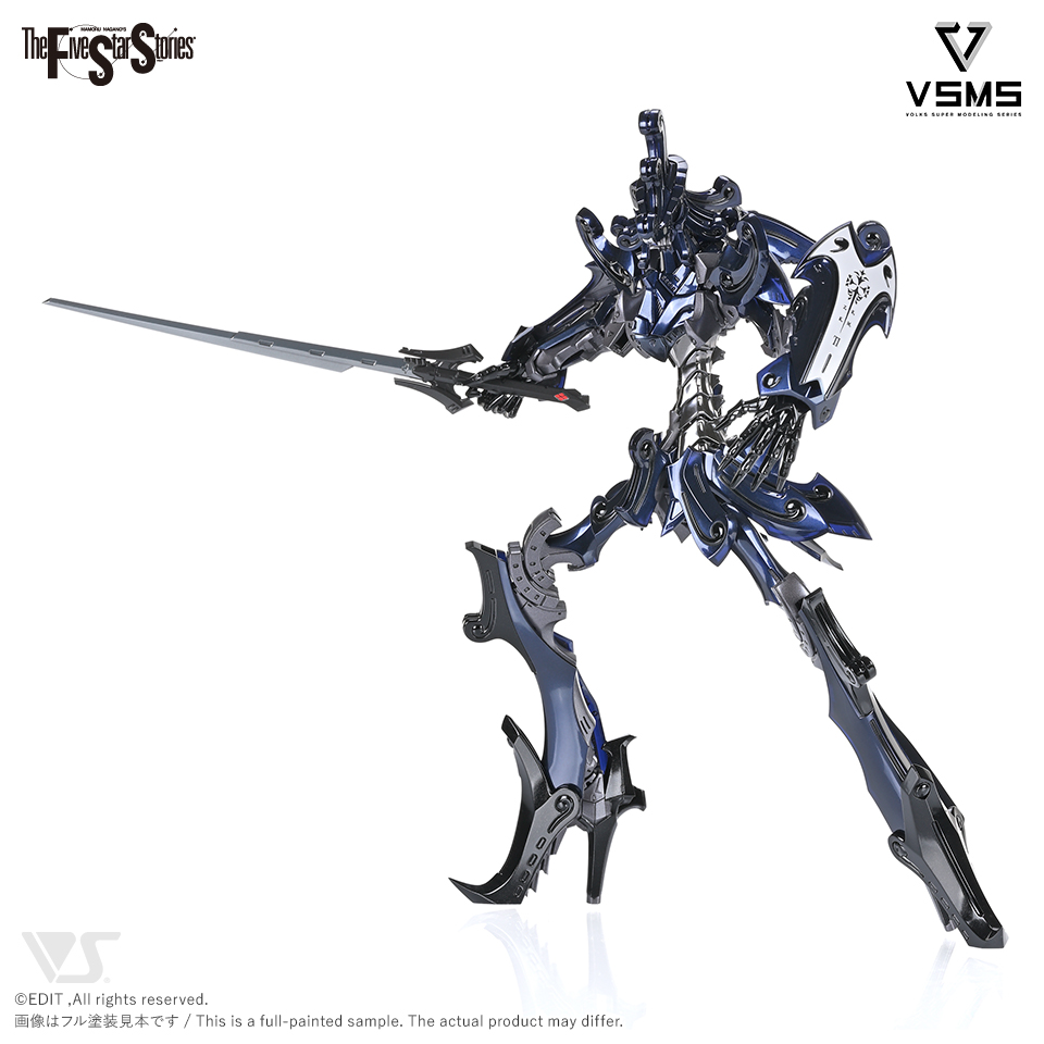 volks_hobbydept's tweet photo. 【ボークス『F.S.S.』GTMプラキット新作】
ロイヤルブルーの騎体色に身を包んだ
ミラージュ騎士団仕様の「ダッカス」満を持してプラキット化！
 
・「漆黒の花十字」のマーキングが施された腕部フライヤー
・劇中デザインで顔周りを再設計
 
ファティマ・エストと運命を共にする稀代の名騎が登場!!
