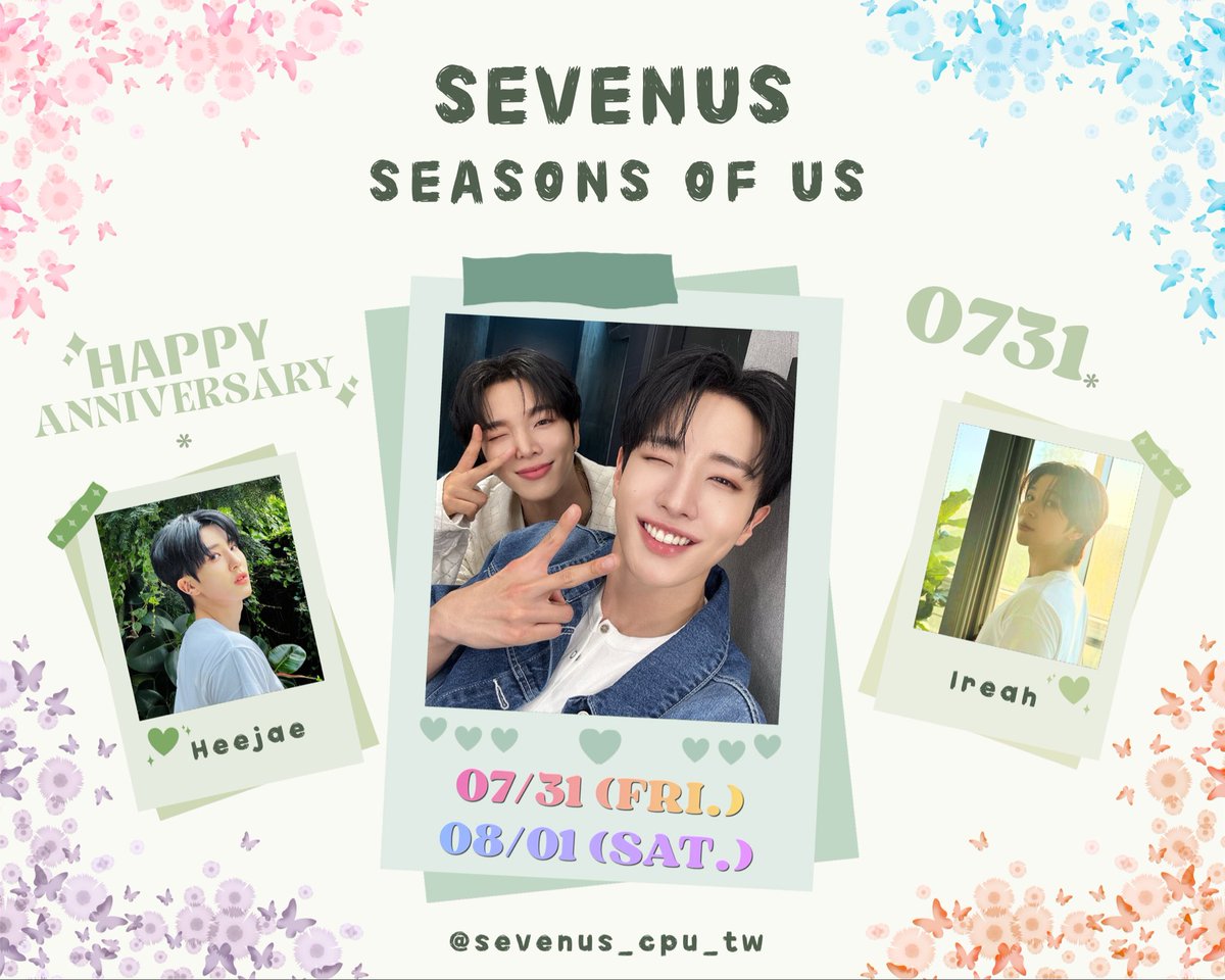sevenus_cpu_tw's tweet photo. 𝐒𝐄𝐕𝐄𝐍𝐔𝐒 𝐃𝐞𝐛𝐮𝐭 ��𝐫𝐝 𝐀𝐧𝐧𝐢𝐯𝐞𝐫𝐬𝐚𝐫𝐲 𝐂𝐚𝐟𝐞 𝐒𝐮𝐩𝐩𝐨𝐫𝐭 𝐄𝐯𝐞𝐧𝐭

ꕤ Seasons of Us ꕤ

॰ꕤ*｡ﾟ॰ꕤ*｡ﾟ॰ꕤ*｡ﾟ॰ꕤ*｡ﾟ

카페티노
2026.07.31-08.01

॰ꕤ*｡ﾟ॰ꕤ*｡ﾟ॰ꕤ*｡ﾟ॰ꕤ*｡ﾟ

#SEVENUS #세븐어스 
#희재 #종희 
#HAPPY_SEVENUS_DAY
#SEASONS_OF_US https://t.co/bEajdgDKVz