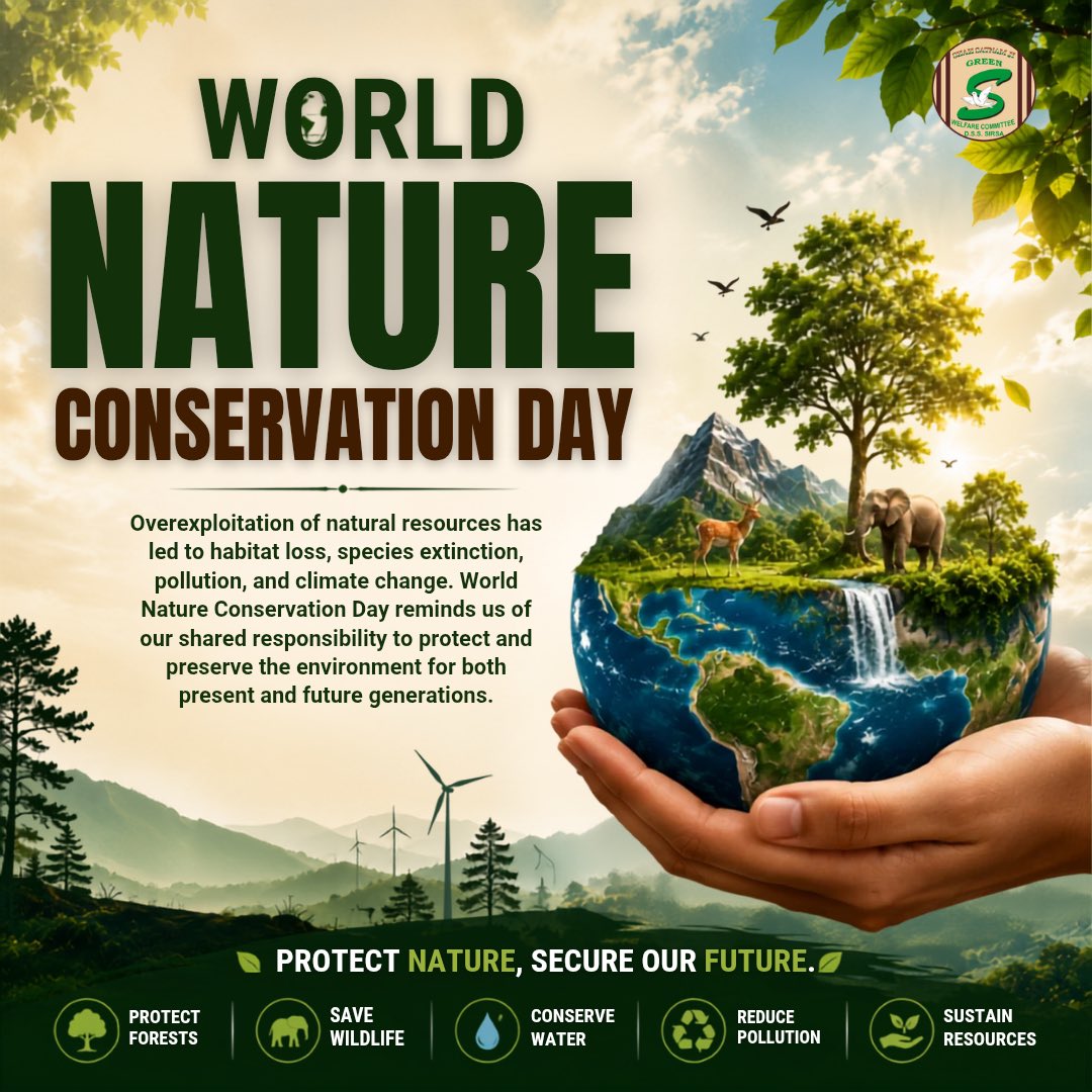 GreenSwelfares's tweet photo. Earth's natural resources sustain all life, and it is time we adopt sustainable practices to conserve them
Let's harvest rainwater, protect our soil, water, and forests, and transform our lifestyles to truly align with nature's rhythm. Happy #WorldNatureConservationDay https://t.co/mjGtJHoQ8m