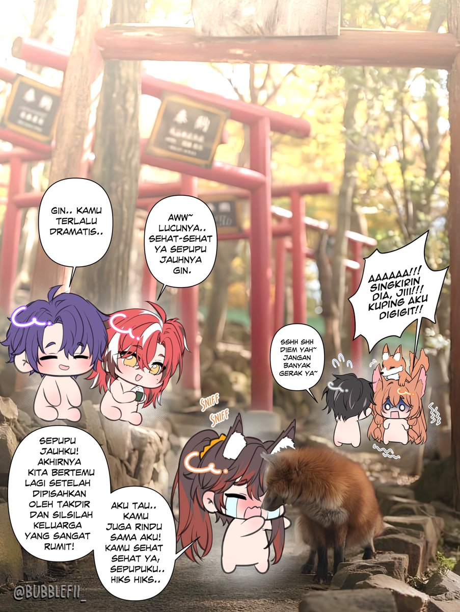 Bubblefii_07's tweet photo. Japan trip ft. Miyagi Zao Fox Village🦊❤️💜🧡 #harristhetic #artion #gehennart #rijillust #artsnith https://t.co/Y0FmZHZl11