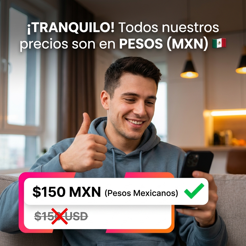 solofansmexico's tweet photo. 😅 ¿Viste $150 y se te bajó la presión? ¡Tranquilo! 🇲🇽
En Solofans jugamos en local. ⚽️🎉

✅ Todos los precios están en Pesos Mexicanos (MXN).

Apoya a tus creadores favoritos en tu moneda. 🚀

#Solofans #MXN #ContenidoExclusivo #Monetizacion #Mexico #creadordecontenido https://t.co/BO0GM1uKmU