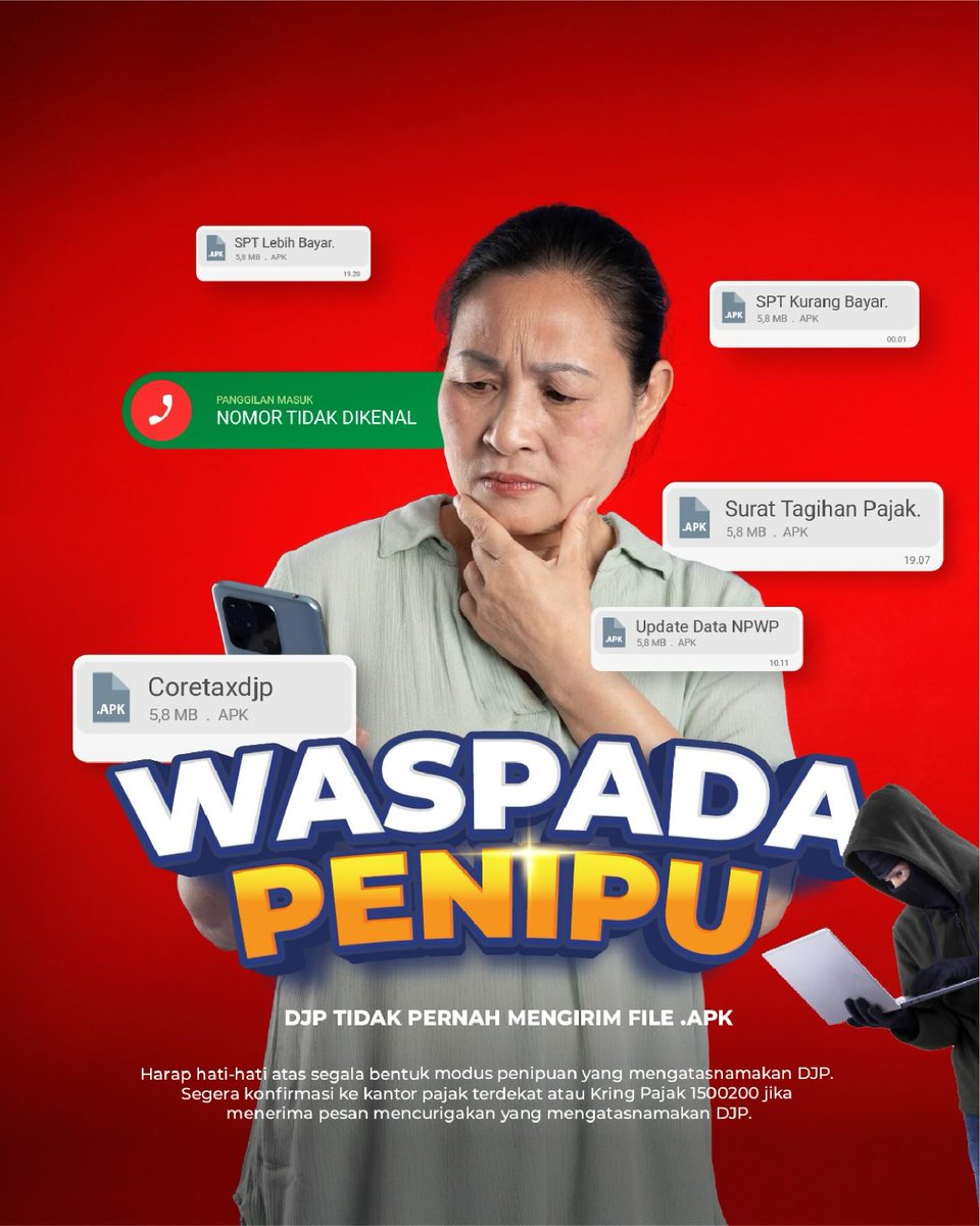 pajak_pulpis's tweet photo. Dengan melaporkan indikasi pelanggaran melalui saluran resmi yang tepat, Anda turut membantu penyelesaian masalah secara lebih cepat dan akurat.
Pajak tumbuh, Indonesia tangguh. https://t.co/DhXyLeYhSk