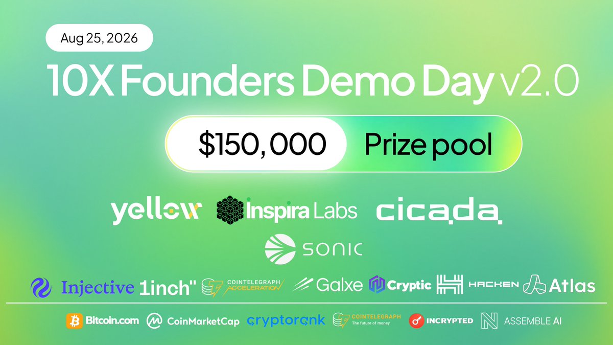 kinbay_app's tweet photo. We're just applied to 10X Founders Demo Day v2.0, hosted by @InspiraLabsHQ, @Yellow and @cicada_mm.

8 teams. 
$150k prize pool. 
August 25. https://t.co/zlZ3FZi7PJ