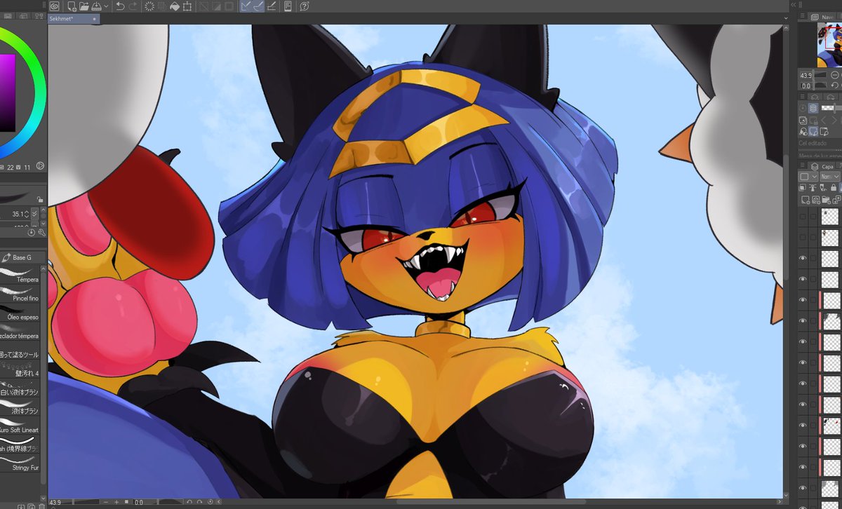 JarlDrawz's tweet photo. WIP Sekhmet https://t.co/oQNXH4jDgT