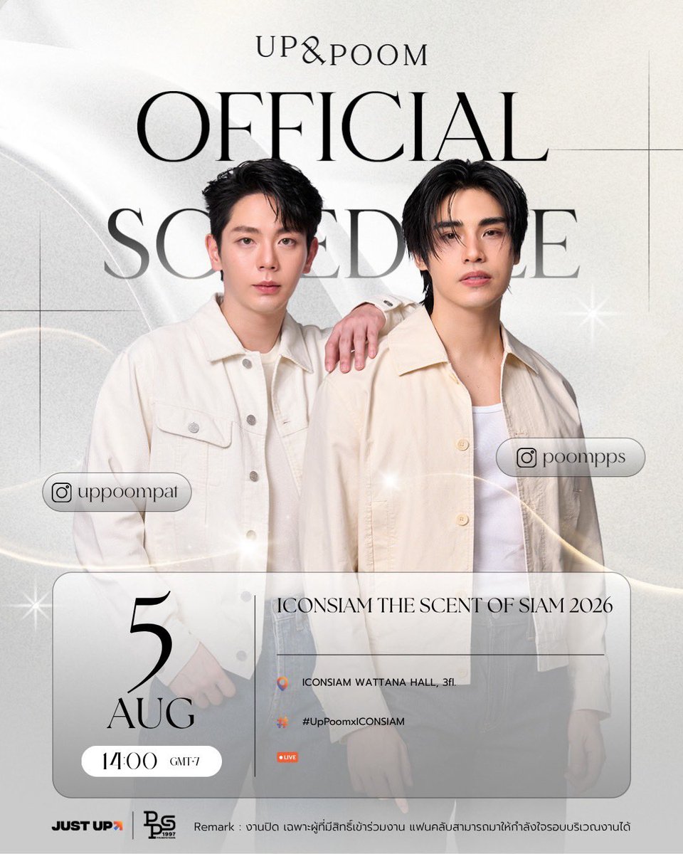 uppoomofficial's tweet photo. [Update]
UP&amp;POOM Official Schedule
ตารางงานอัพภูมิ

#UPANDPOOMOFFICIAL https://t.co/Xdxs0iMIqL