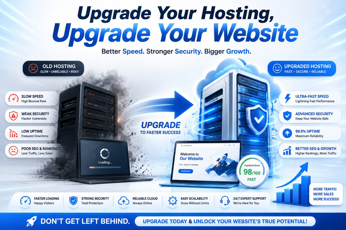 neuraxhost's tweet photo. 🚀 Your website can’t grow on slow hosting.

Upgrade to faster speed ⚡ stronger security 🛡️ better uptime ��️ and higher SEO rankings 📈

If your pages load slowly, visitors leave before they become customers.
#WebHosting #WordPress #WebsiteSpeed #CloudHosting #NVMe #LiteSpeed https://t.co/sB1ARpzAJ1