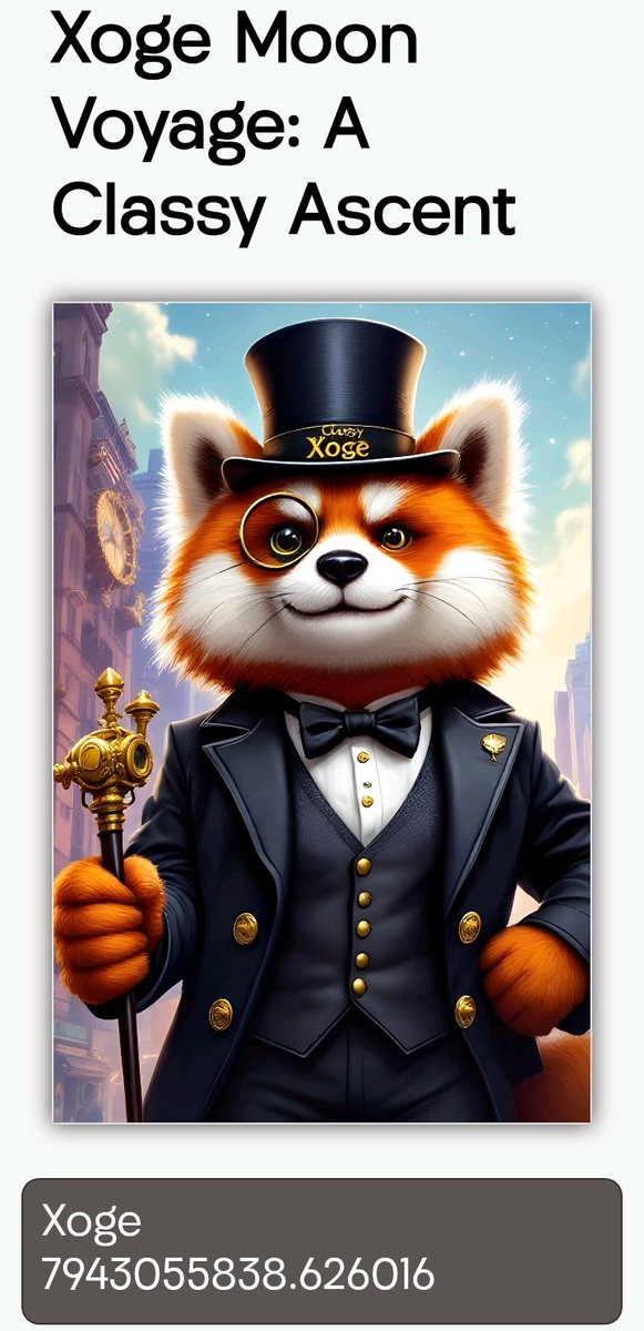 FUZION_XIO's tweet photo. 👨🎨FUZION ART ALERT👨🎨
🎨Xoge Moon Voyage: A Classy Ascent🎨
🔗: https://t.co/zAbHHzjPtQ
This NFT art piece is created by @Xogariusz and minted on FUZION.
https://t.co/xIhvauwcp2 is your all-currency NFT marketplace on the XRPL.
#ART #NFT #XRPL #FUZION #XIO #XOGE https://t.co/BjWpaF9JZi