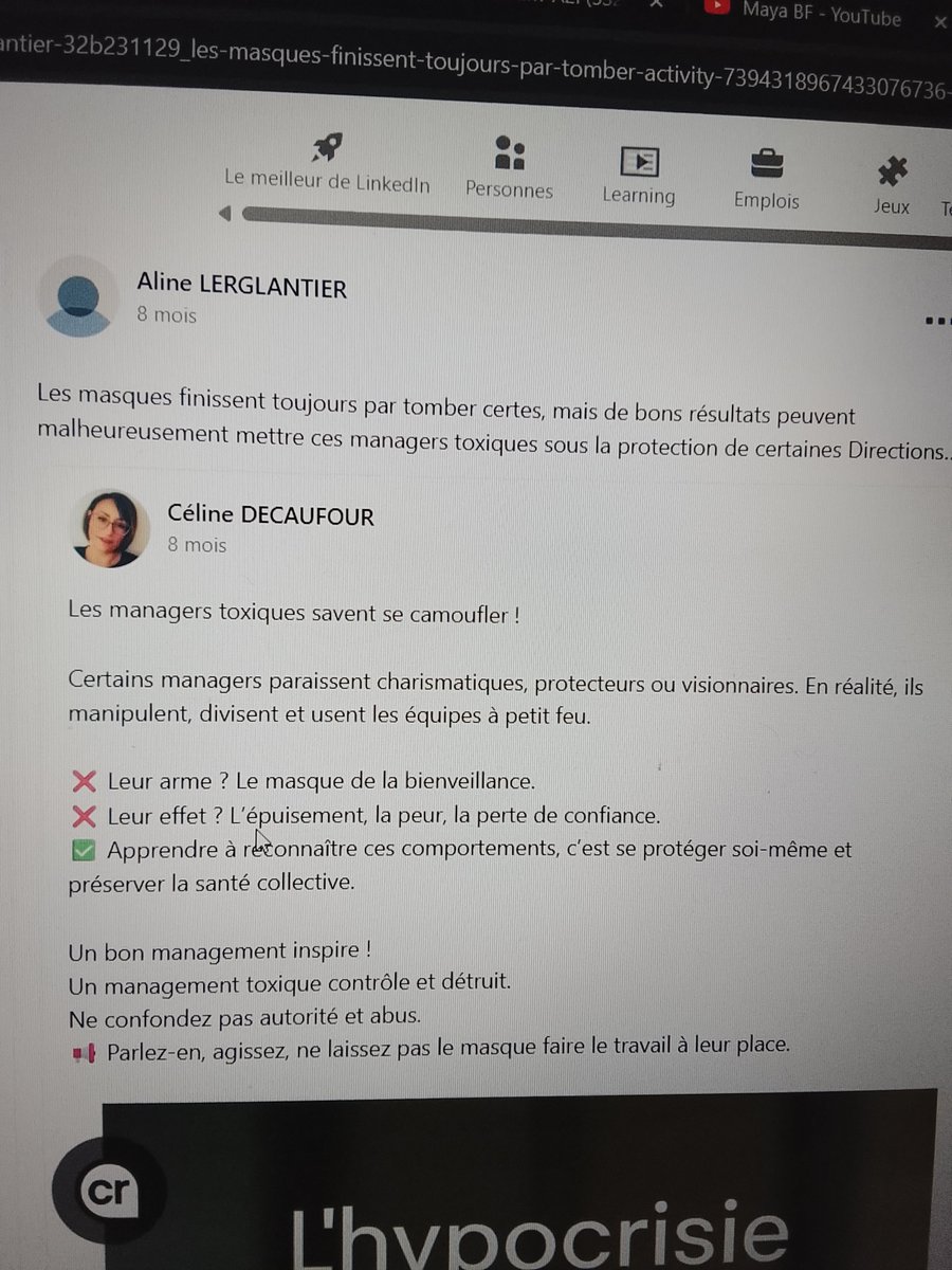 hindianajones_2's tweet photo. Je viens de me lever et je suis choquée mais regardez le nom du compte. Ça correspond à un poste LinkedIn que la mère de Maya  a liké qui m'a semblé trop trop bizarre quand je l'ai vu, c'est une coïncidence mais je trouve c'est un dinguerie quand même Subhana'Allah #mayabf https://t.co/TMU2wwdDyh