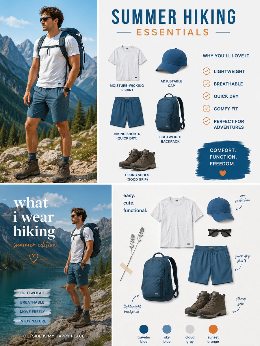 travelertribes_'s tweet photo. What's your hiking essential?
The right hiking outfit can make every summer adventure more comfortable and enjoyable.๐ฟ
Visit: https://t.co/oars52EJrk
#SummerHiking #HikingOutfit #HikingGear #OutdoorAdventure #TrailLife #ExploreMore #NatureLovers #AdventureTravel #Camping https://t.co/d2okwzHAX3