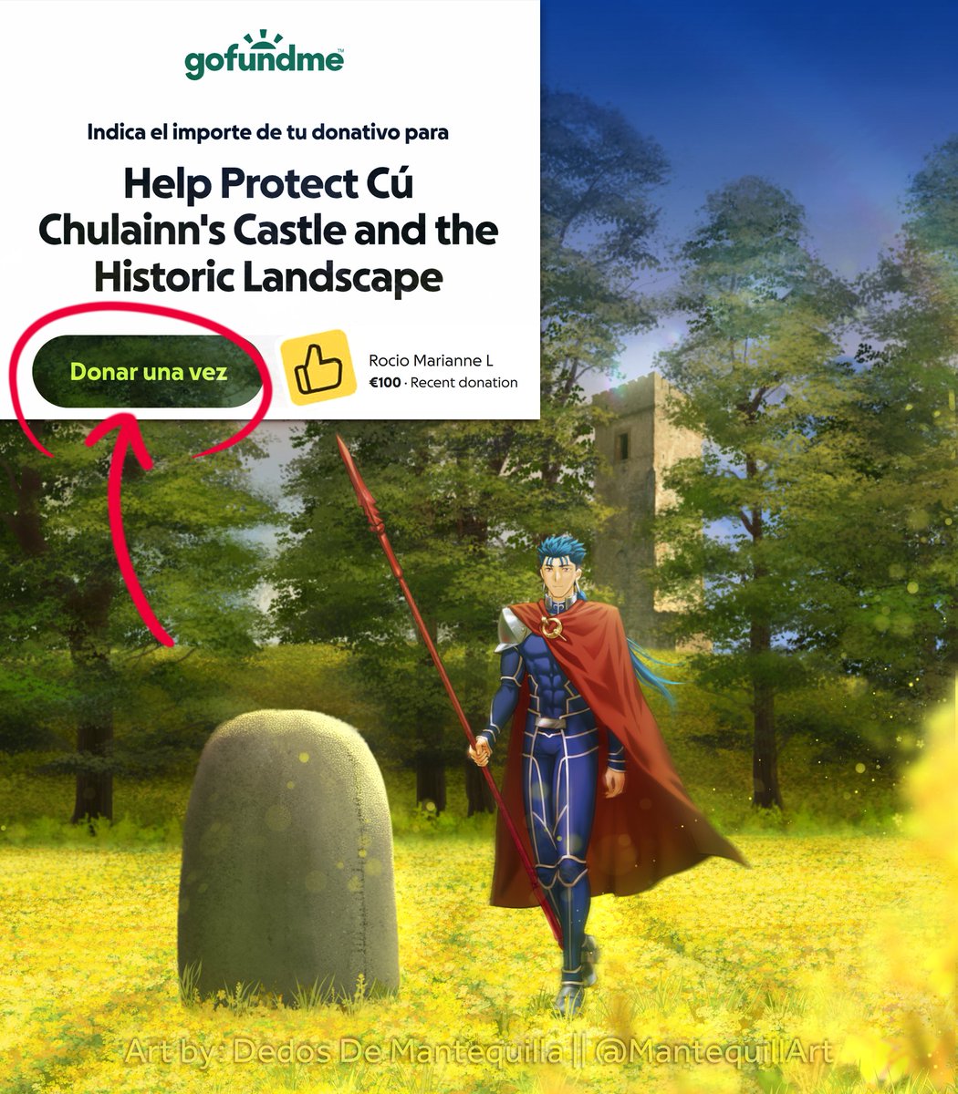 MantequillArt's tweet photo. UPDATE/Cú Chulainn's Castle🐺🚨
Good &amp; Bad News:
Sadly Co.Louth Council granted permission for the construction at Dún Dealgan...
But there's still HOPE!
You can donate whatever you're able to here: 
➡️https://t.co/UMkDSQV4xC⬅️
INFO:
https://t.co/WFnDZAkJ7d
.
#クー・フーリン #fgo https://t.co/2k9SzRwHFD