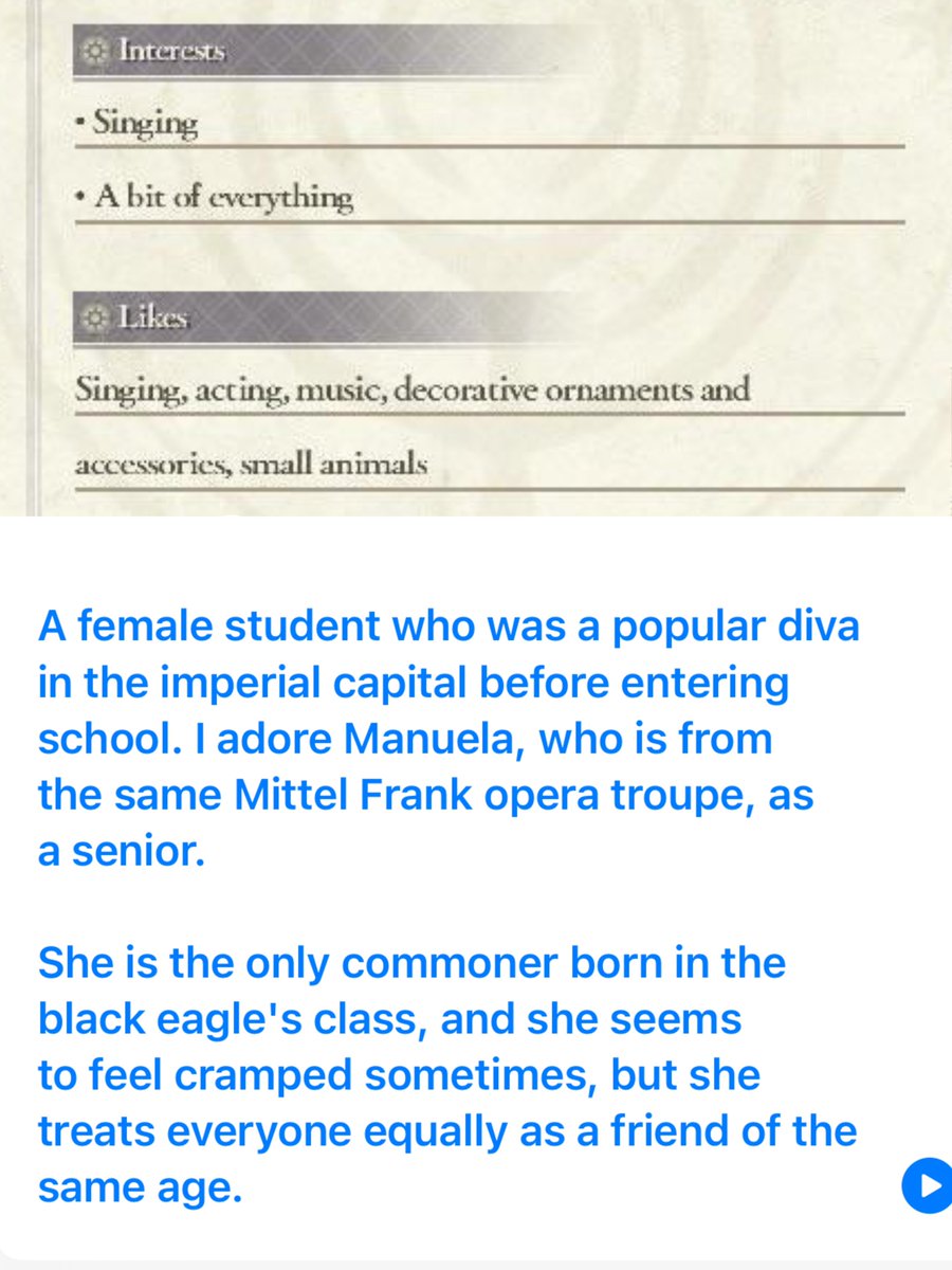 PrimalMXY's tweet photo. People keep bringing up Dorothea and saying that she had “likes men” in her profile, but this was her official profile and the text when she was first revealed. It didn’t say anything about what kind of man she liked. https://t.co/ZJQLc3g4Gz