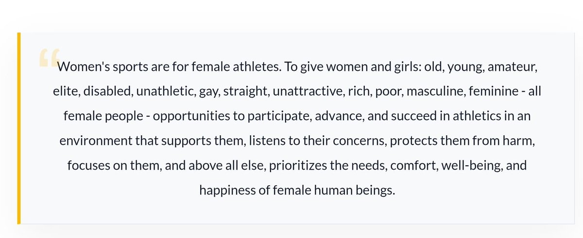 WomaxxHub's tweet photo. Women’s sport exists to give female athletes a fair chance to participate, progress and succeed.

When sex is disregarded, women and girls can lose podium places, records, prize money, roster spots, privacy and safety.

These impacts deserve to be documented, discussed and taken seriously.

Go beyond the headlines and explore the evidence: https://t.co/IplWhnwXUZ

#WomensSport #FairSport #SexBasedRights
