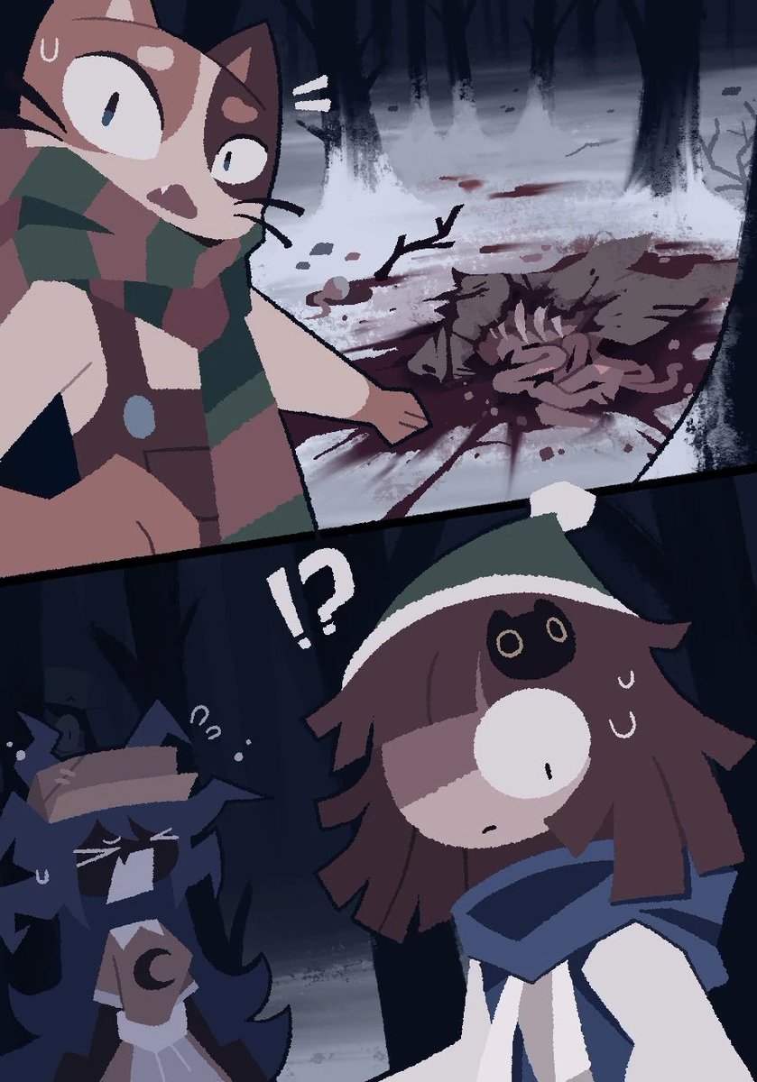 _Alice__FPE_'s tweet photo. oomf i love you and all, but your post is so full of larp that it kills me

look at her katieverse artworks, and you can CLEARLY see she can do gore just fine, and those were her more RECENT artworks.

i wouldn't call her a "gore artist", but saying she CAN'T draw gore is silly. https://t.co/gEWtbQ9j5z