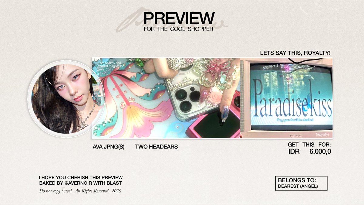 ponyo___o's tweet photo. A repost would be appreciated. 

✿₊ Pt. 2, rs layout(s) aespa karina and winter kiss n tell edition. Get ava JPNG. Priced at IDR 5,000-6,000. Pick up via DM or Tele, thanks! 🎀 #bealanjaㅤ https://t.co/2WMFy1OTrV