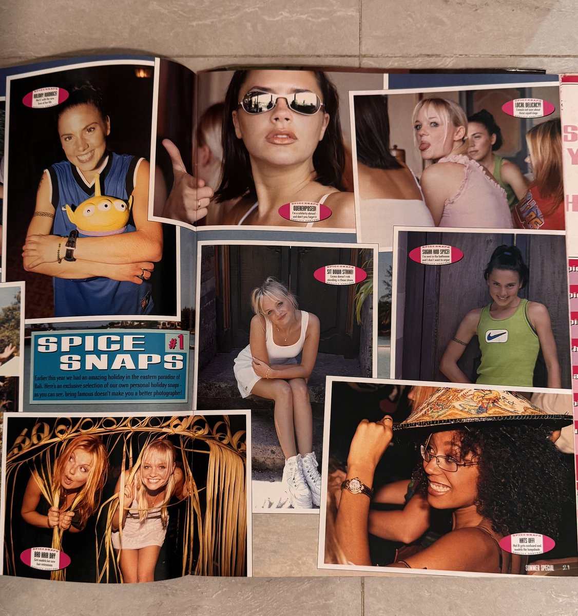 Im_WB_18's tweet photo. All you need for a spicy summer 

Big thanks to the previous owner who kept this magazine so well since 1997. The magazine is still in amazing condition, and it even comes with the original plastic coverprotecting the magazine itself.
After all these years … 😄 
#spicegirls https://t.co/zvetYP33VU