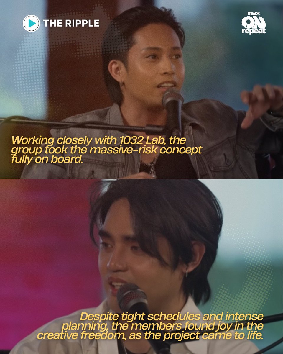 myxglobal's tweet photo. SB19 shares the inspiration and bold creative choices behind "DAM" on #TheRipple ✨

Stream your favorite MYX shows LIVE daily on Facebook and Youtube.
🕘 9:00 AM – 3:00 PM PHT⁣
🕕 6:00 PM – 12:00 AM PST⁣

#MYX #SB19 #MYXonRepeat https://t.co/ZmHXH1Awv5