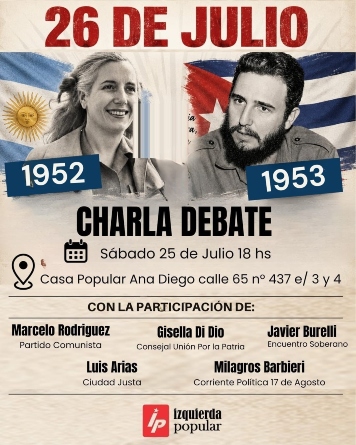 infocapac's tweet photo. Argentina: En CABA, Florencio Varela y Mendoza reafirman apoyo a #Cuba
Este viernes 24 de Julio se efectuaron encuentros y actividades solidarias en Argentina celebrando el Asalto al Cuartel Moncada y Carlos Miguel de Céspedes el 26 de julio de 1953
https://t.co/kHag70NntR https://t.co/FhTAujwnak