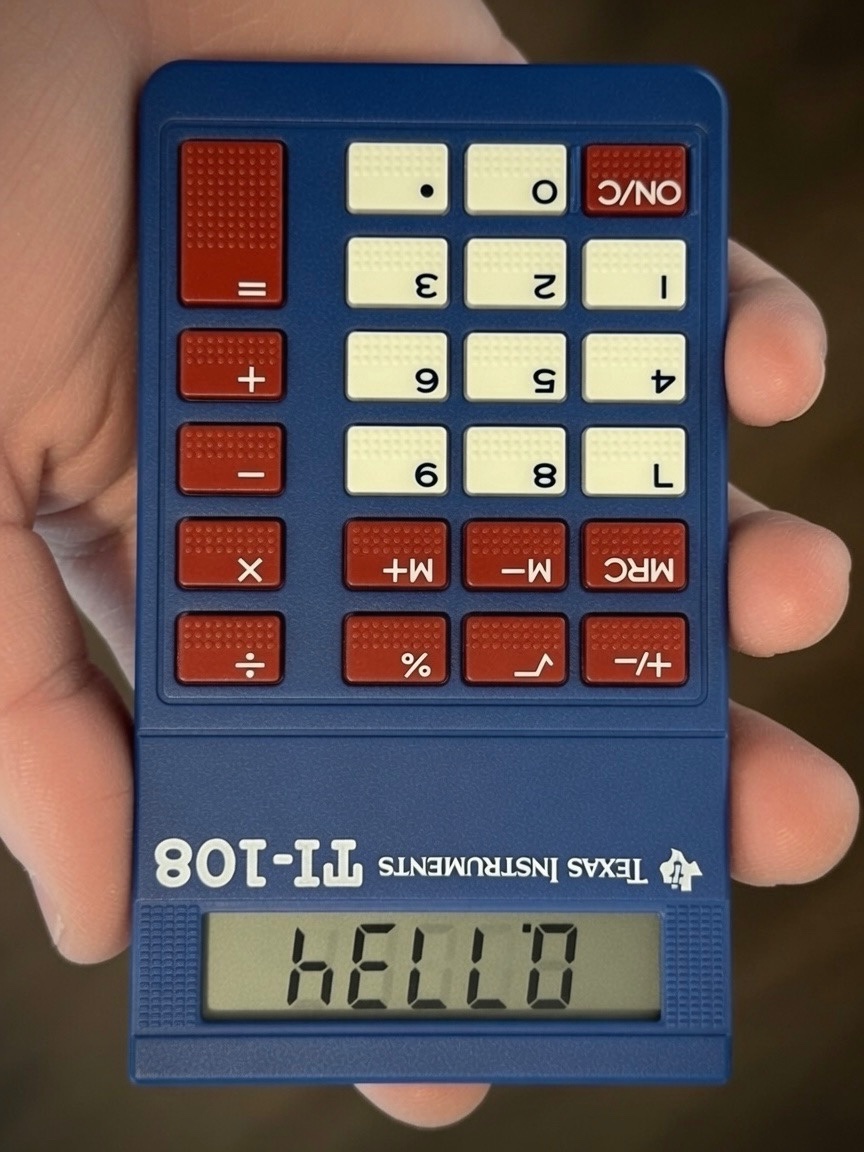NostalgiaYZ's tweet photo. TI-108 calculators used in school for standardized tests. https://t.co/pDYf2FmfqN