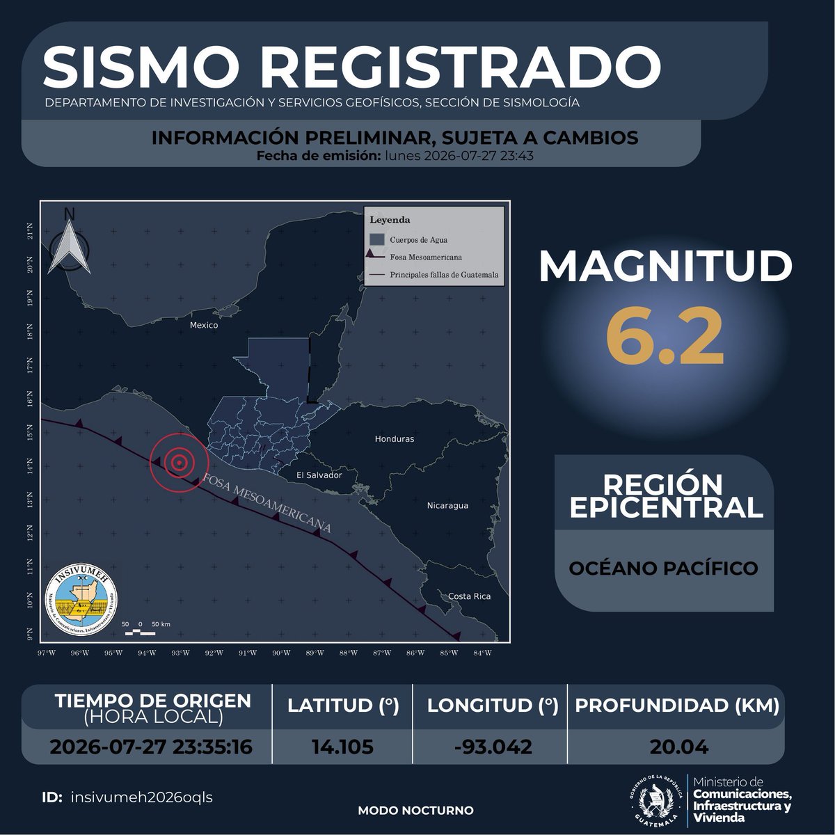 vichoguate's tweet photo. SISMO DE LAS 23:35

Magnitud: 6.2
Epicentro: Costa de México https://t.co/ssGlVnmRtX