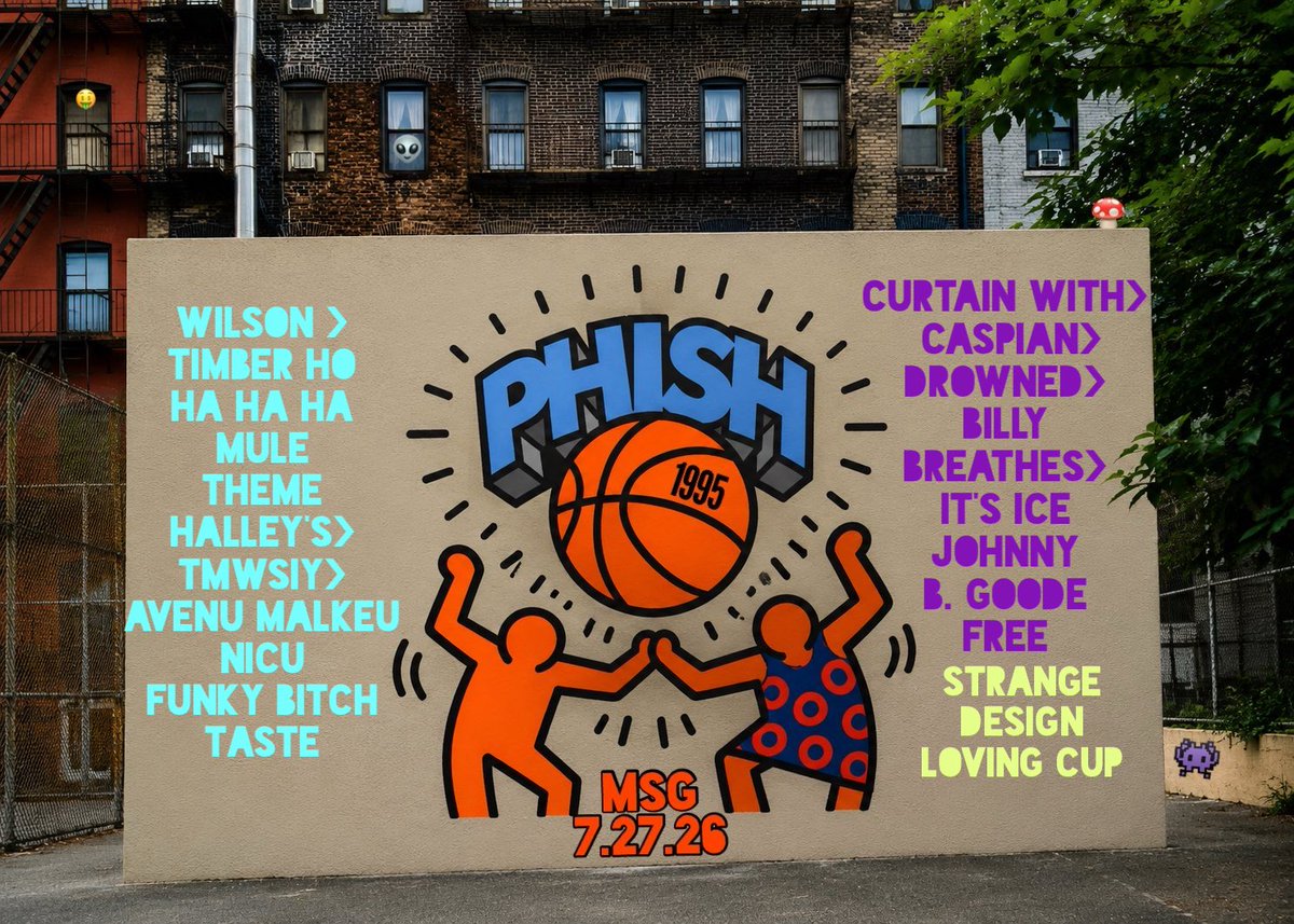 CoventryMusic's tweet photo. Setlist art 7.27.26 MSG (1995) N4 #phish #phanart #phishlove #phishsetlists
#phishMSG https://t.co/FGTAHF8nYg