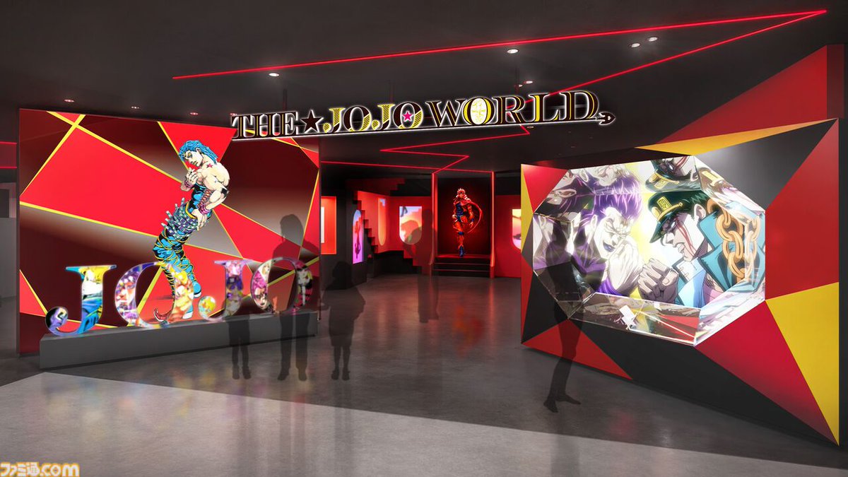 famitsu's tweet photo. 『ジョジョ』体験型常設ショップ“THE★JOJO WORLD”大阪店が2026年冬に誕生。「悪」の魅力を表現した環境演出に
https://t.co/wqWunCLmiC

歴代シリーズ主人公たちをフィーチャーした東京店とは対極のコンセプト。新アトラクションや“IGGY CAFE（イギーカフェ）”も登場。 https://t.co/grfkPIMhks