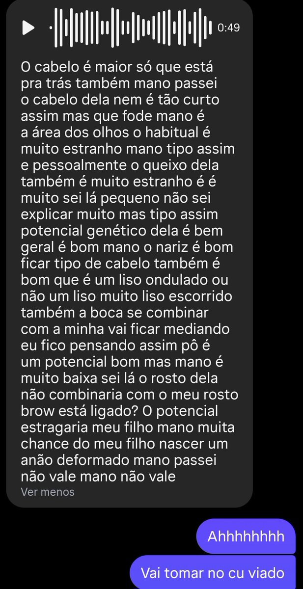 EmpathicWatcher's tweet photo. 2 da manhã e o cara me perguntando se deve ou nao transar c a mina porque a area dos olhos dela seria ruim pros filhos dele (olhos normais) https://t.co/Z9CL3fMAy4