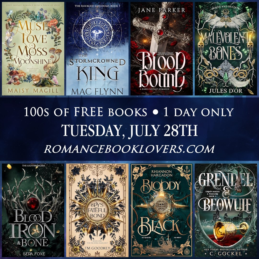 macflynnromance's tweet photo. The author group Romance Book Lovers has gathered together 100s of romance books of all tropes and genres, and for one day only, they’re all free!

Romantasy, cozy, contemporary, enemies-to-lovers and everything in between.

Check out the boon of books: https://t.co/GAsNaDC3KD https://t.co/g148dPb4sG