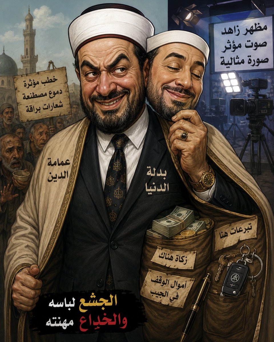 AkramFatmkrm's tweet photo. غش الناس لا يغسله رياء إعلامي ولا تلمعه حملات التطبيل فالوجوه المصنوعة أمام الكاميرات تسقط عند أول اختبار والحقائق لا يدفنها الضجيج ولا يخفيها التصفيق ومن يجعل الخداع وسيلته سيبقى مكشوفًا مهما بالغ في صناعة الصورة وتزييف الوعي

#المقنعين_بالفضيله https://t.co/2dHWh3on7Y