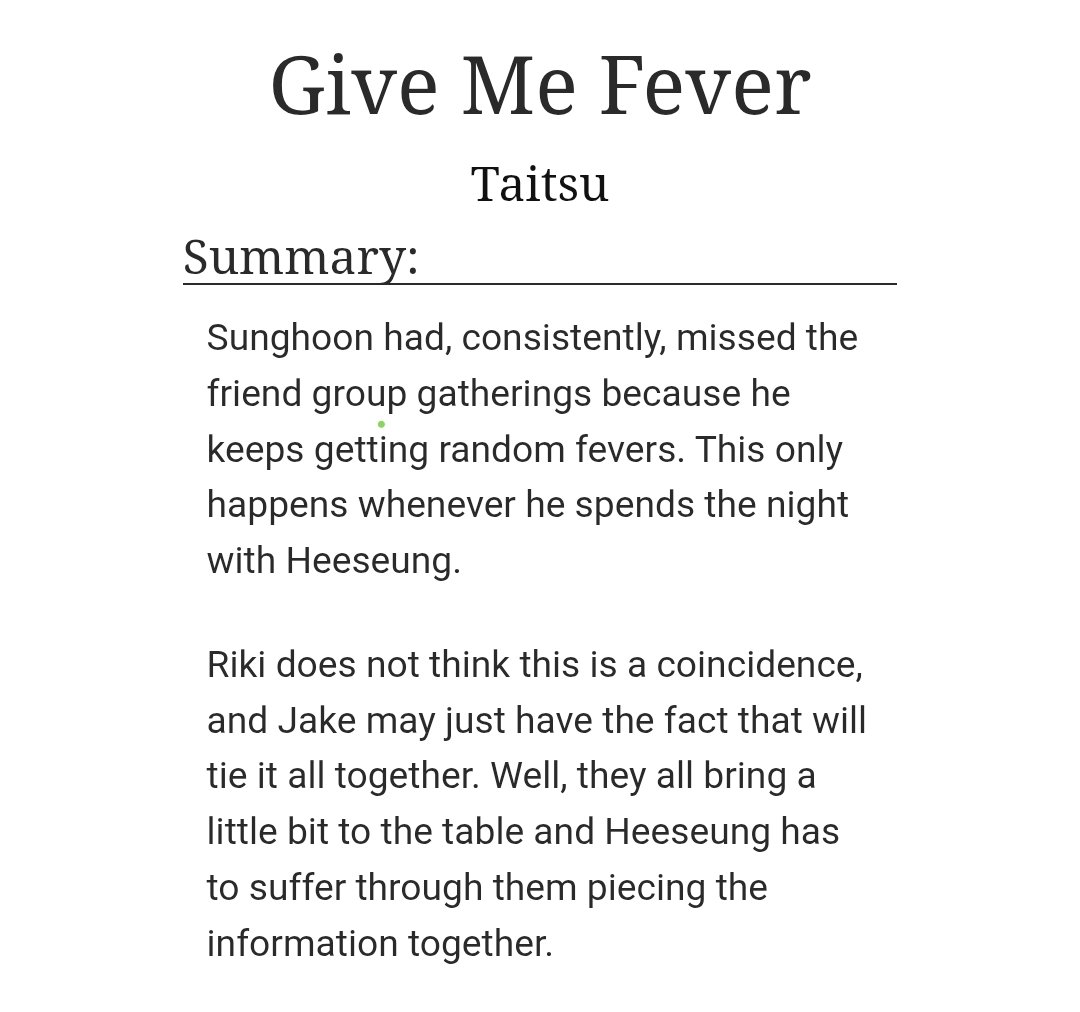 Taitsu_97's tweet photo. #HEEHOON AU

Give Me Fever

> Humor
> "Bottoming fever"
> Inspired by a tiktok
> Secret relationship
> SH has a fever

🔗 https://t.co/WNOGqm0PU3

#sungseung #milk_carrot https://t.co/QdiCFqbx2D