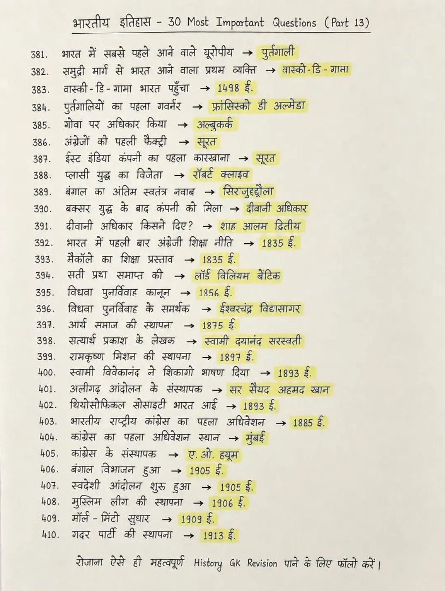 UPSCSCORE's tweet photo. इतिहास #History handwritten notes 🎯

 👉 परीक्षा में बार-बार आने वाले प्रश्न https://t.co/xmypjVQEuD