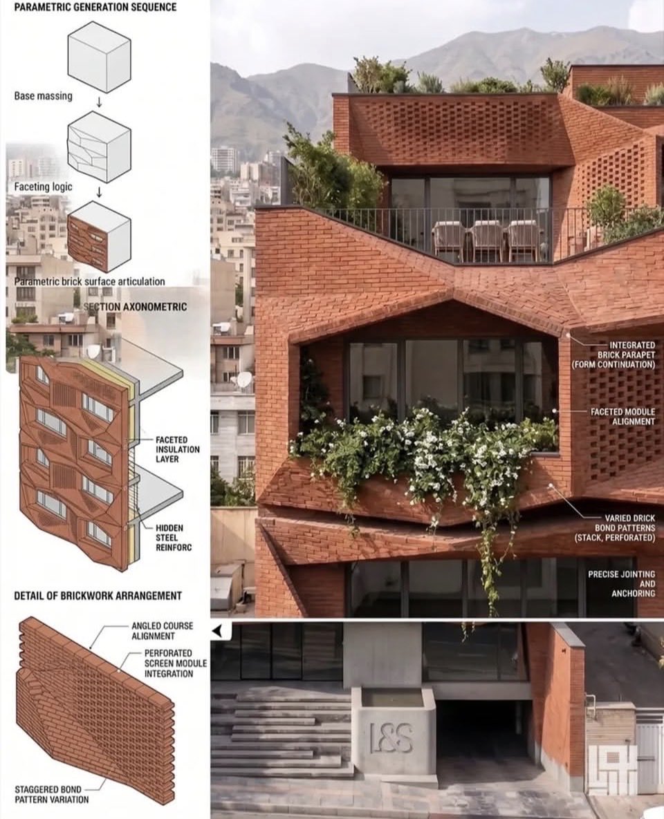 AmirArchiM's tweet photo. The different modern buildings.
#Architecture #modern_design #Artwork #BrickWork #Brick #Facade #Tehran
Artful display of the unique capabilities of brick and its warm, pleasant and beautiful color on the facade of a residential building located in Tehran - Iran. π§± https://t.co/KNQ5SzpbAl