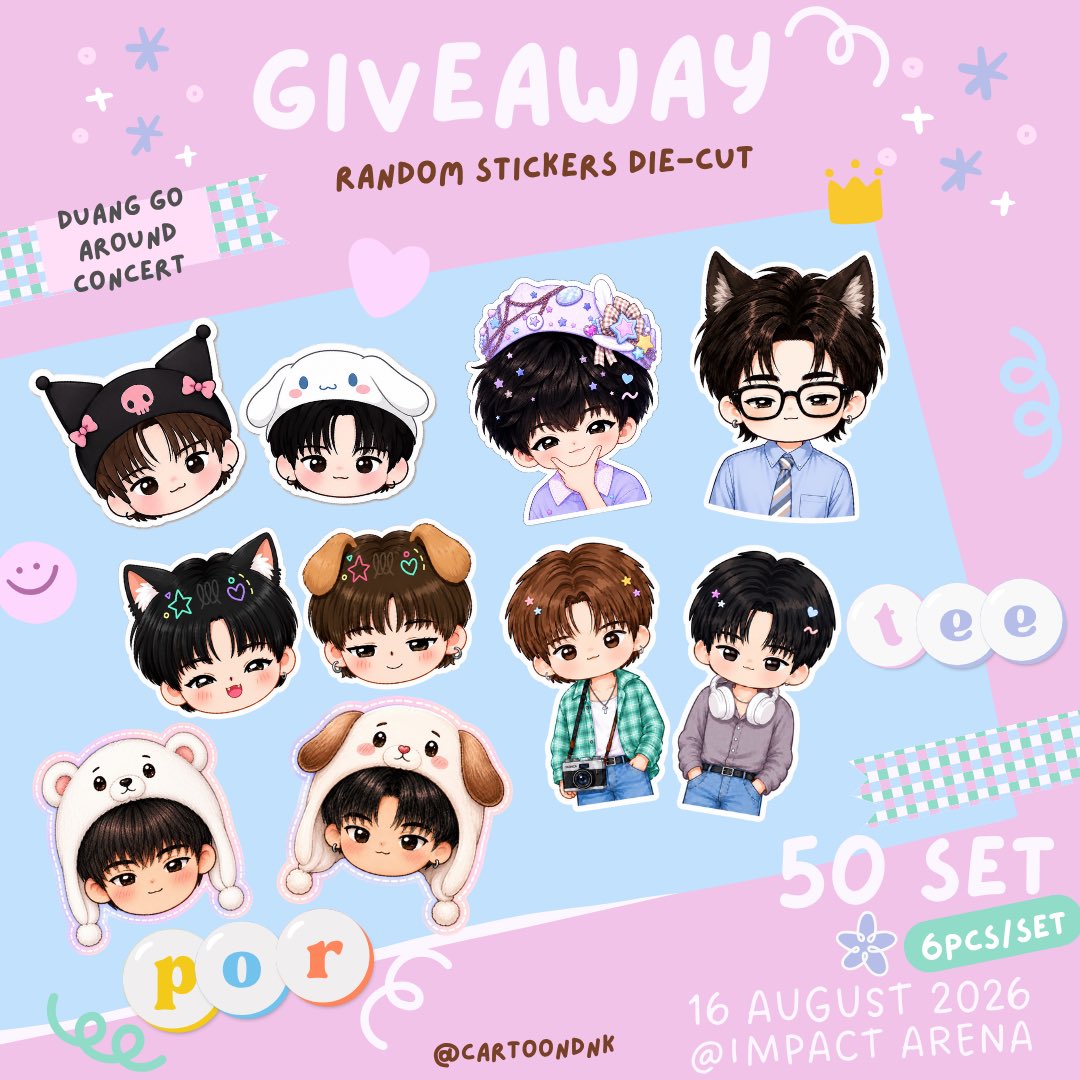 CartoonDnk's tweet photo. Giveaway สติ๊กเกอร์ไดคัท ตี๋ตี๋ป๋อ
รอบไปรษณีย์📮รอบ3
แจกคนละ1เซ็ต
รอบนี้ 1เซ็ต ได้ 8 ลาย (แบบสุ่ม)

วาวาคนไหนสนใจรับ 
ส่งของรอบ7/8/69

ขอคนสะดวกออกค่าส่งเอง55฿
ฟอร์มกรอกที่อยู่

💫 https://t.co/xu5Um40JI3

#teeteepor #ตี๋ตี๋ป๋อ
#vava #วาวา 
#Duang𝐆o𝐑ound𝐂oncert 
#Giveaway #แจกสติ๊กเกอร์