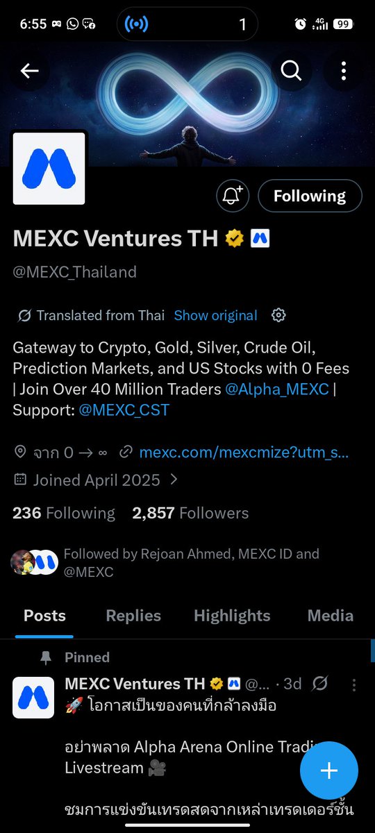 SamzyJay1667's tweet photo. @MEXC_Thailand @MEXC Done ✅ 
67016358 https://t.co/8QwdR6natS
