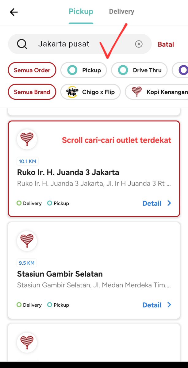 dreamiesea's tweet photo. Cara cari tau outlet yang masih ada gift kopken haechan:
- Search nama kota kalian di bagian atas beranda
- Scroll pilih2 outlet terdekat
- Klik outlet sampe ketemu yg ada tulisan "special hari ini" biasa yang masih avail itu foto paling depannya ada bundle kyk yg kanan (cmiiw 🙏🏻)