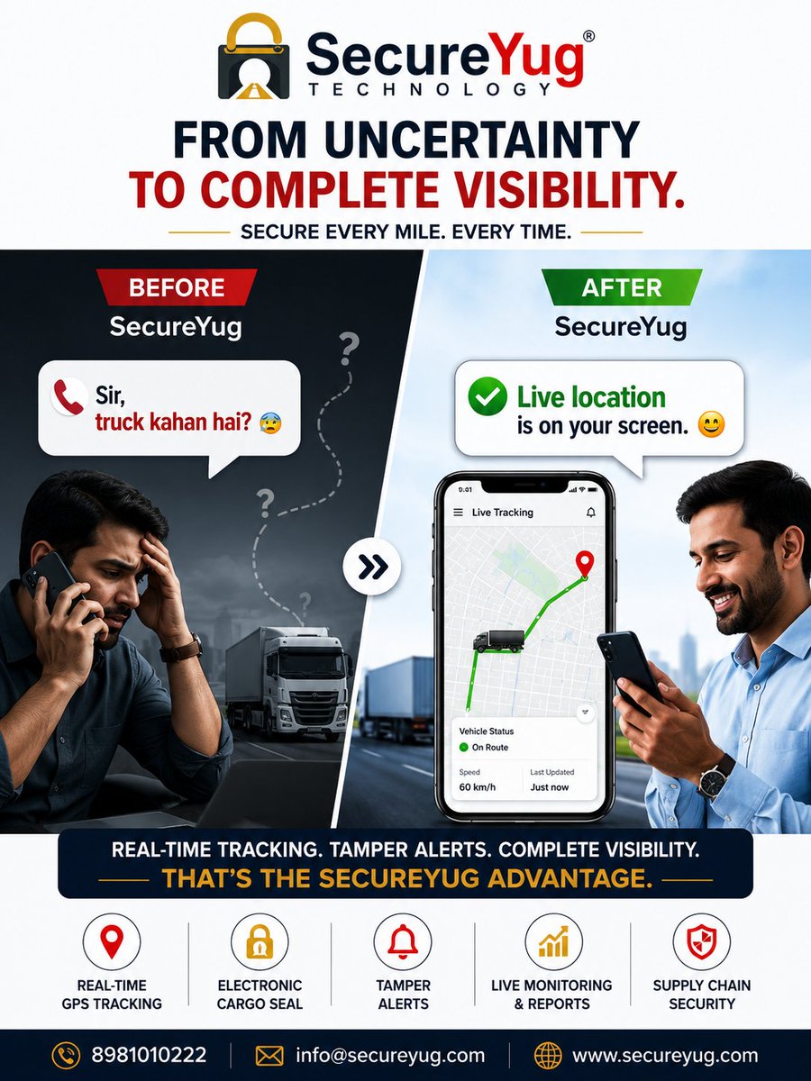SecureYug's tweet photo. Your cargo ... Our commitment 📞 8981010222
✉️ info@secureyug.com
🌐 https://t.co/1qfl56nOtp⁠� https://t.co/vVF5kmTqwq
