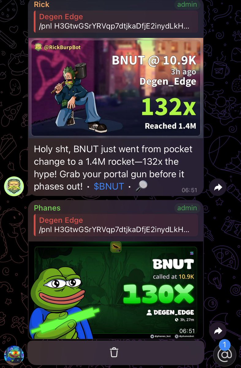 DegenEdge_'s tweet photo. $BNUT is 132x up from my call 🚀🚀🔥 https://t.co/0YJDNzwBdm