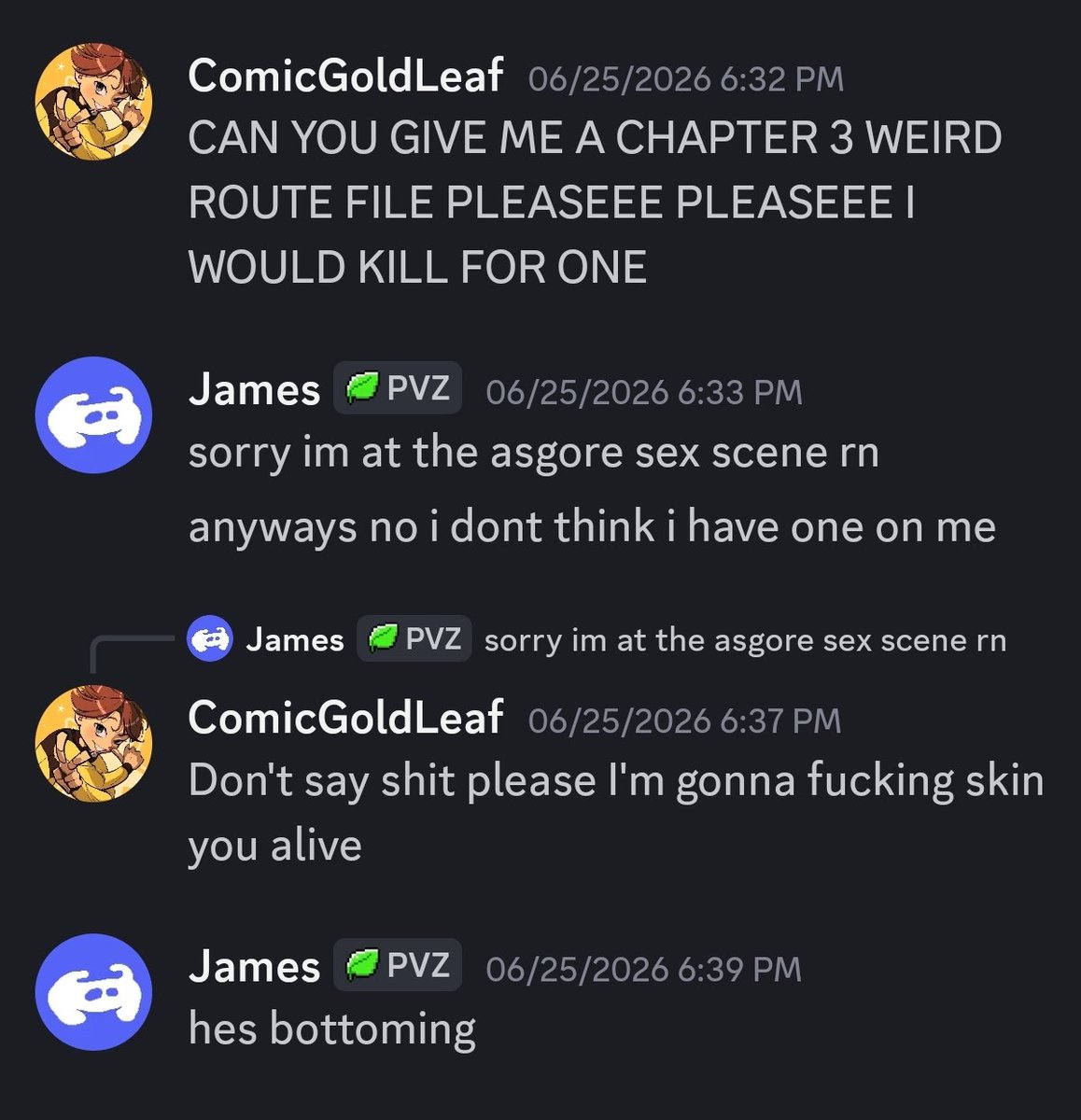 comicgoldleaf's tweet photo. throwback to when deltarune chapter 5 came out and I was so scared of spoilers from anyone https://t.co/eEesaxJXID
