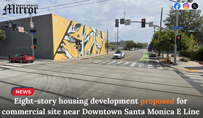 SMMirror's tweet photo. 133-unit apartment building proposed near Downtown Santa Monica E Line.

https://t.co/R6db1o8Zxg https://t.co/ToaB0Ux9wH