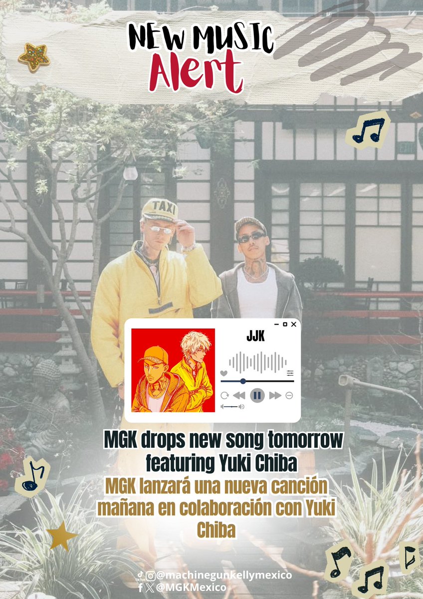 MGKMexico's tweet photo. MGK drops new song tomorrow featuring yuki chiba | MGK lanzara nueva canción mañana en colaboración con Yuki Chiba https://t.co/gbnm9M0ZSv