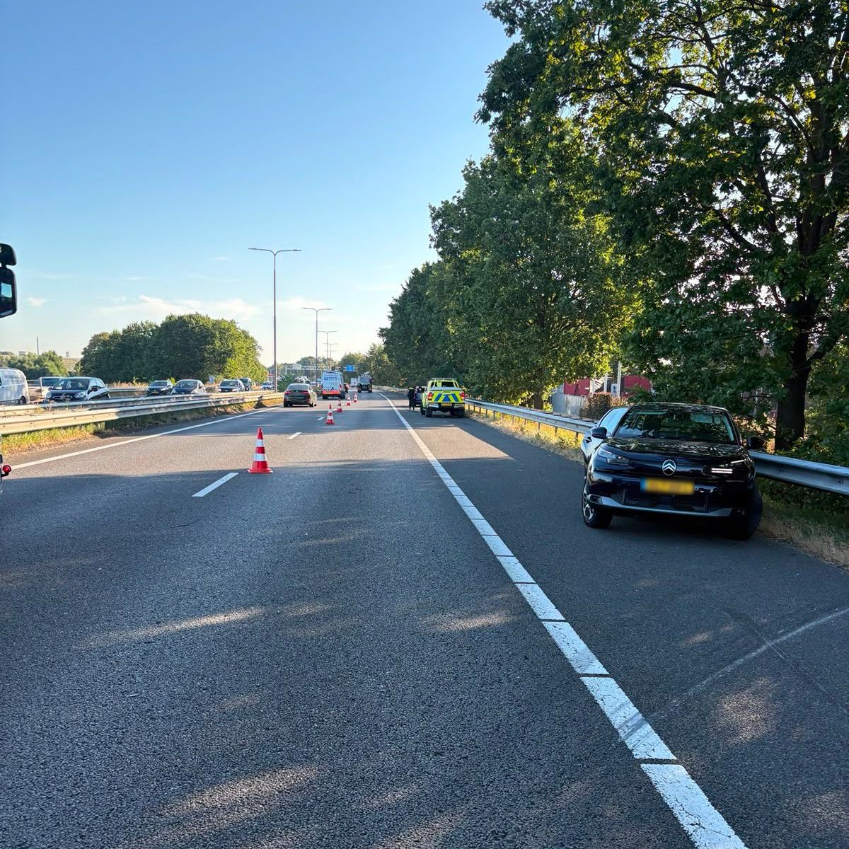 Ongeval met voertuigen op de A2 bij Elsloo