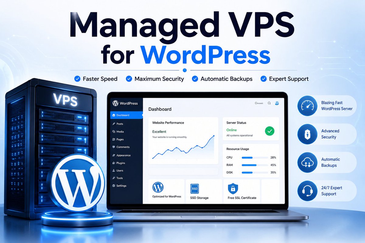 vpshostingusa's tweet photo. 🚀 Slow WordPress site? Security and backup worries?

Move to Managed VPS for WordPress ⚡   Faster speed, stronger security, automatic backups, and 24/7 expert support.

Fix hosting problems before they affect your business. #WordPress #VPSHosting #ManagedVPS https://t.co/js1WeVIQpo