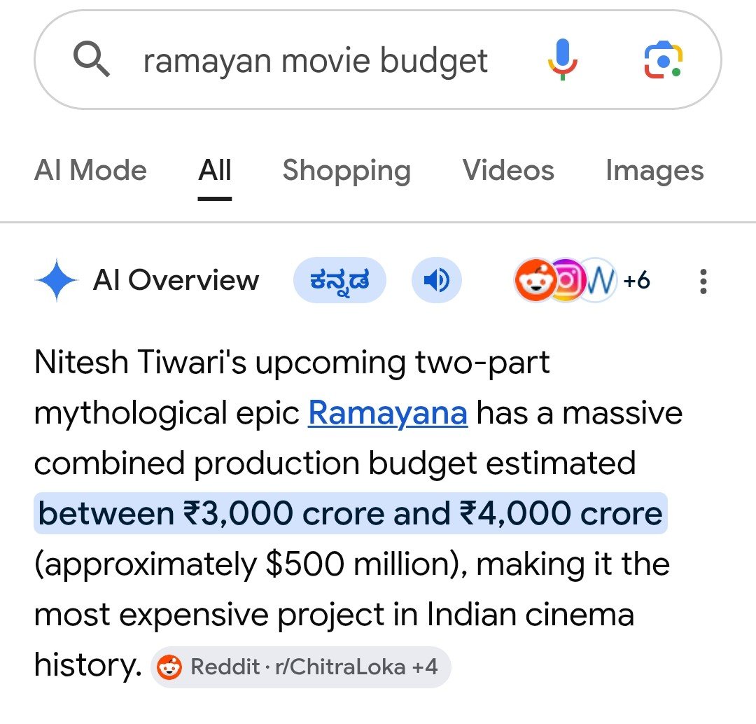 singal_sher's tweet photo. Toxic Budget - 1000cr 
(Side Role Character)
Ramayana Budget Parts - 3000cr
(Side Role Character)

First Kannada And Pan Chapri Actor To Release Film For Recovery Purpose 😭🙏😂.

@TheNameIsYash #KicchaSudeep
#Toxic #BRBFirstBlood https://t.co/ZmAMMcbUAw