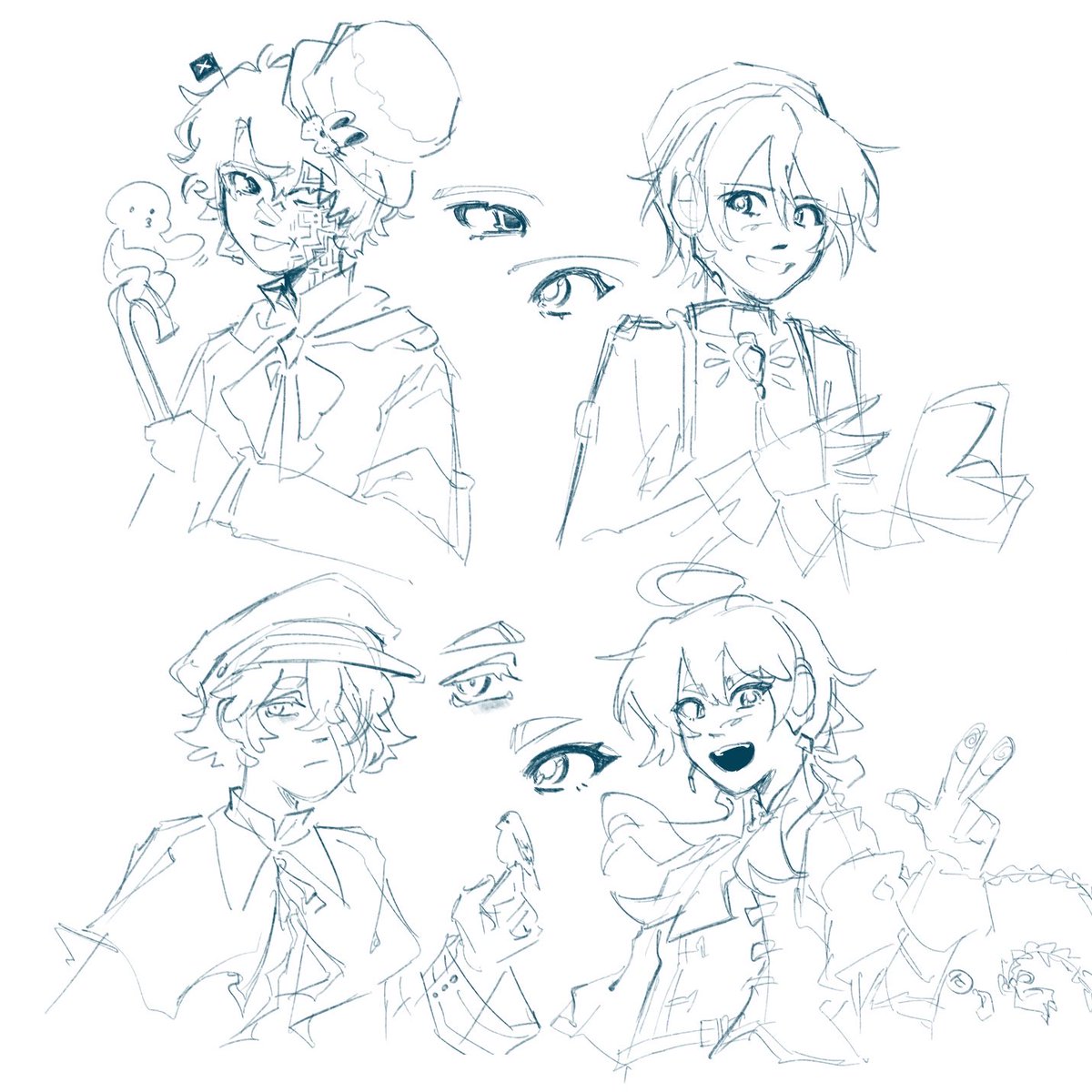 floweringlark's tweet photo. doodling (my) piko’s friends pt2 https://t.co/1AOlOqfEx2