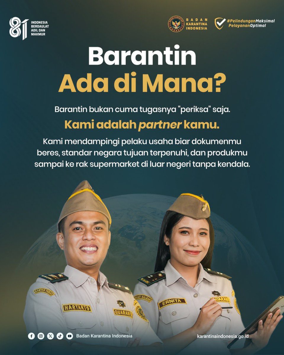 BarantinRI's tweet photo. Di #KamusKarantina edisi ini, kita belajar kalau ekspor itu bukan cuma soal "kirim barang", tapi soal "menjamin kualitas".

Sertifikat ini adalah jembatan yang bikin produk lokal kita bisa bersaing dengan produk dari negara lain di pasar dunia. https://t.co/IWrkMzm888