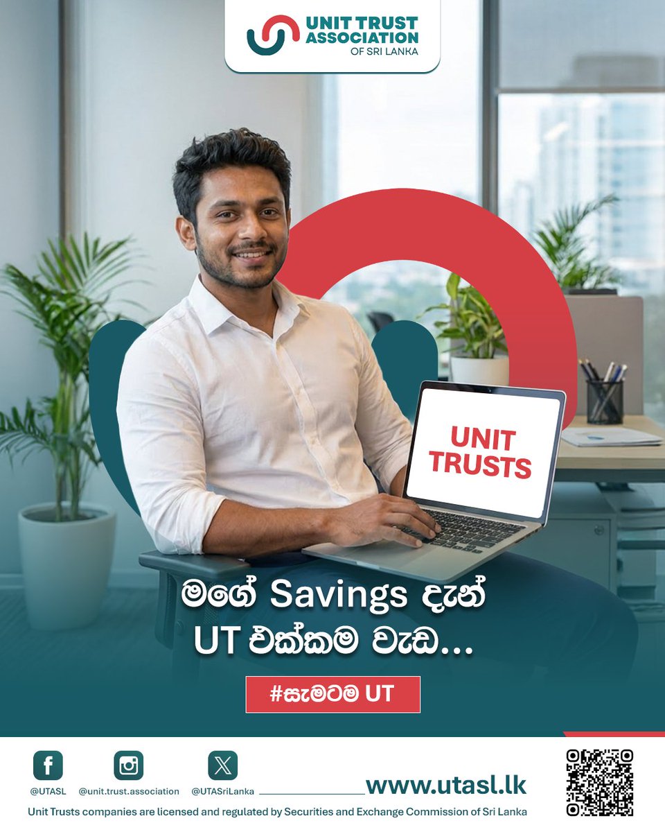 UTASriLanka's tweet photo. Turn your savings into investment opportunities. Begin your investment journey with Unit Trusts. https://t.co/z8TwqnZ3HR