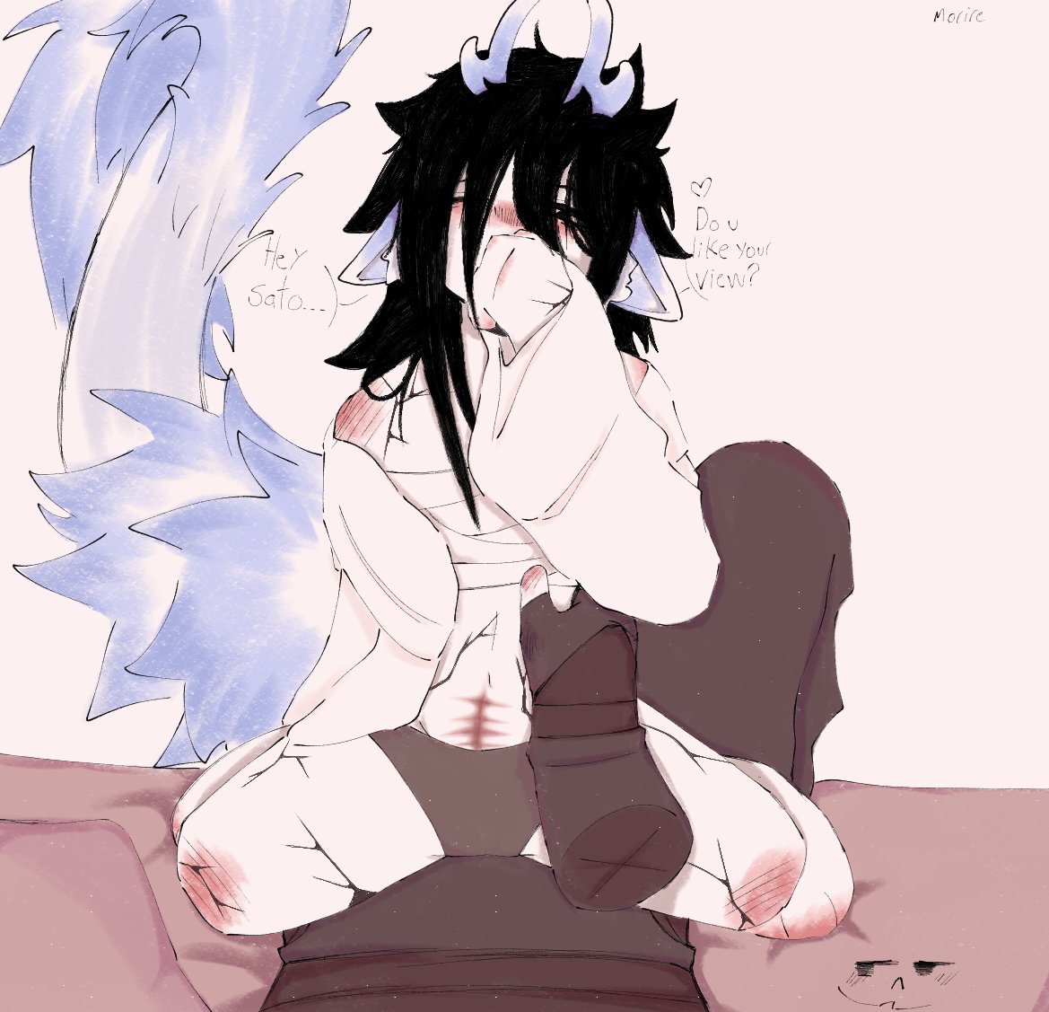 axepsychopatth's tweet photo. ‼️TW: NOT EXPLCIT 
Do u like your view down there?~ (⁠ʃ⁠ƪ⁠＾⁠3⁠＾⁠）

#oc https://t.co/aJrZ4uk33o